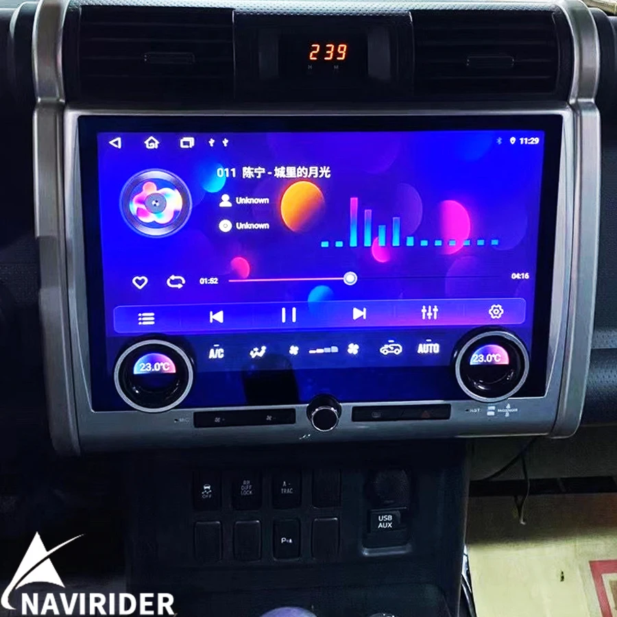 Carplay Car Radio For Toyota FJ Cruiser J15 2007-2020 RDS BT  Android 14 12.8'' QLED Video Multimídia Player Navigation Stereo