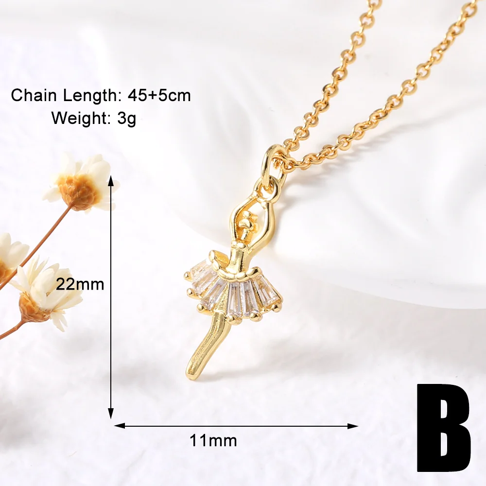 Cute Gold Plated Little Bear Necklace for Women CZ Crystal Fairy Mouse Head Necklaces Tiny Jewelry Gifts nkep40