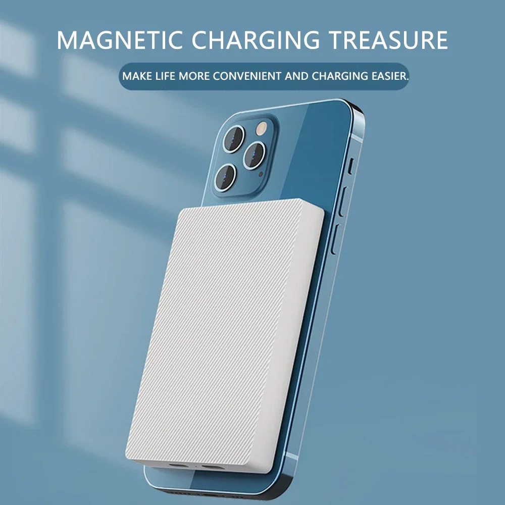 

new ultra-thin magnetic wireless charging mobile power 5W is suitable for mobile phone mini portable charging treasure