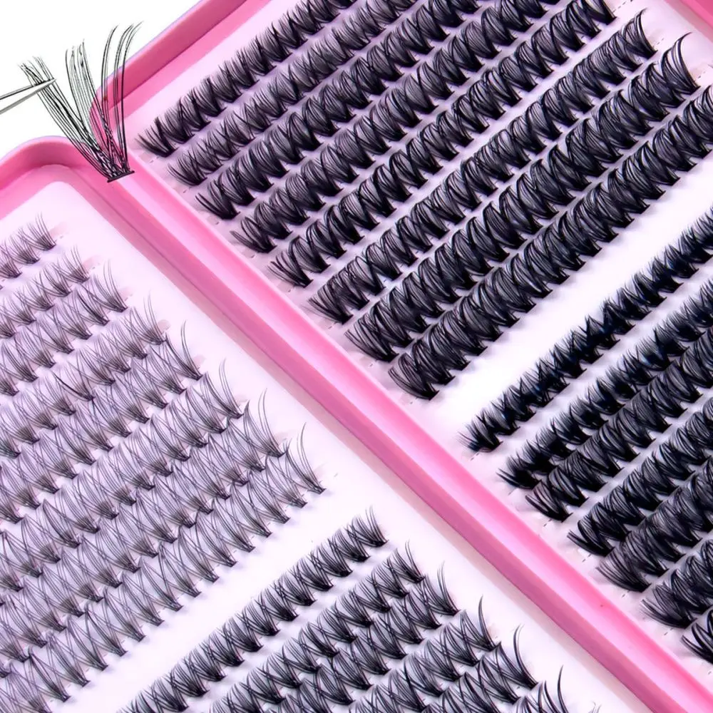 Soft Cluster Eyelashes D Curl Individual Segmented False Lashes Natural Extension Makeup Tool For Eye Beautifying