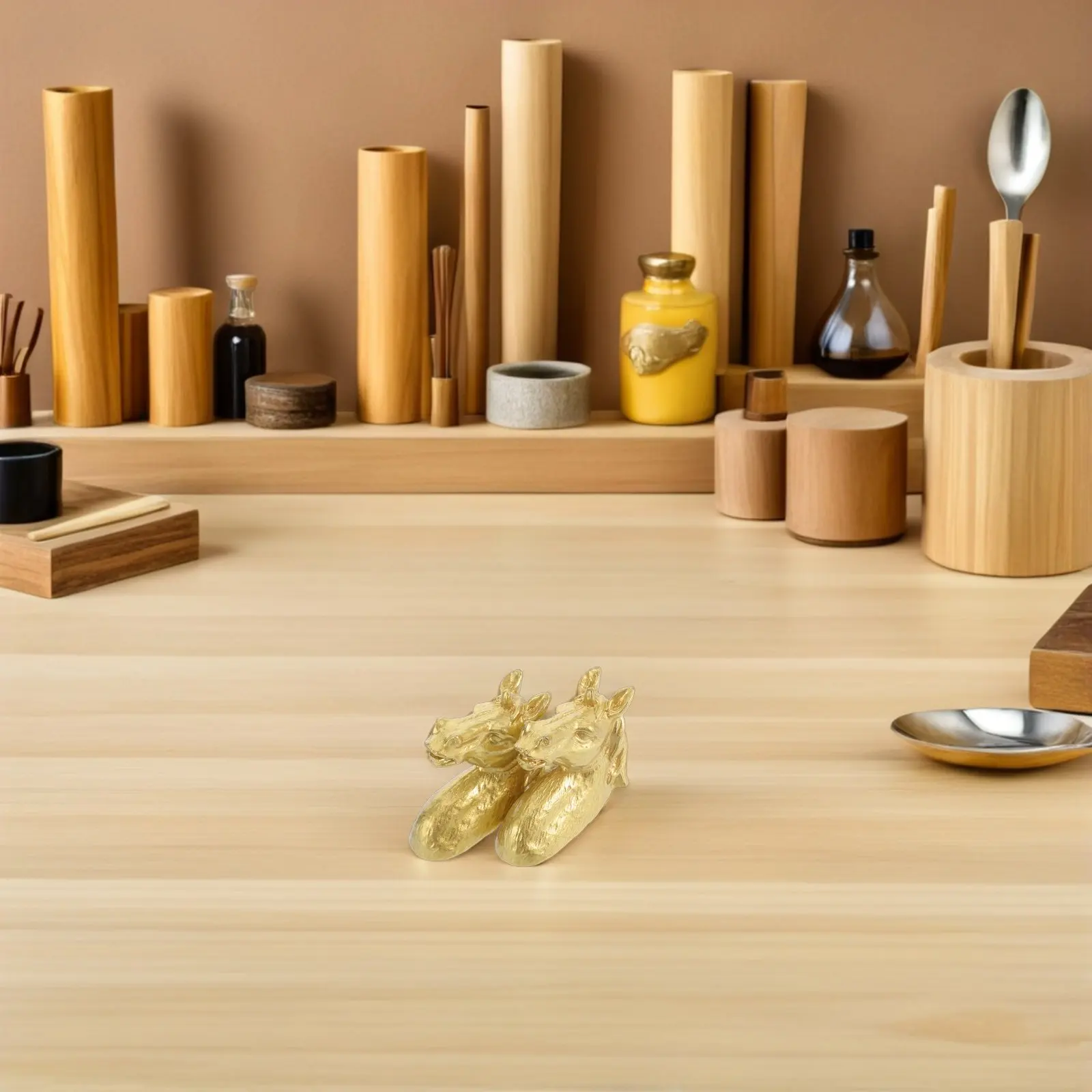 

2 шт. Декоративные мебельные ручки-кнопки для шкафов и ящиков в виде животных, из полированной латуни и меди, с уникальным дизайном Единорога, для гостиной