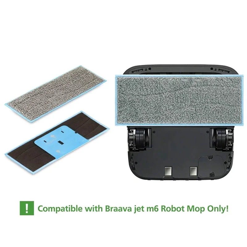แผ่นถูพื้นเปียกแบบซักได้สำหรับ iRobot Braava Jet M6หุ่นยนต์ดูดฝุ่นทำความสะอาดผ้าเช็ดทำความสะอาดได้แผ่นผ้าขี้ริ้วสำหรับเปลี่ยนอุปกรณ์เสริม