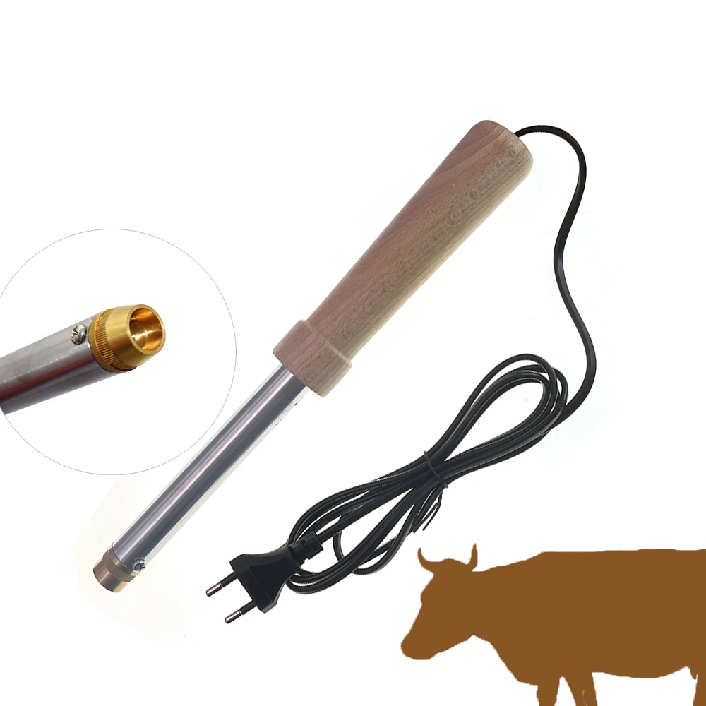 1PCS Cattle Calf Dehorner Dehorning Disbudding Instruments Removeal Of The Horns Wooden Handle Safety Animal Livestock Tools