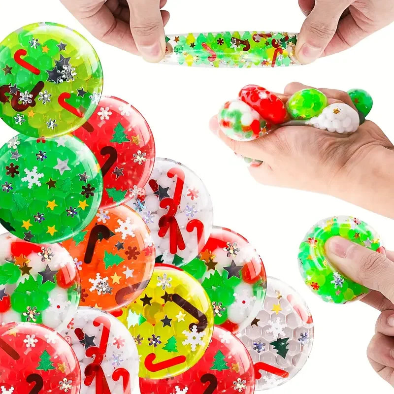 

20/5pcs 3.3cm Christmas Squeeze Balls Kids Adult Anti-Anxiety Soft Sensory Toy New Year Party Gift Birthday Party Pinata Fillers