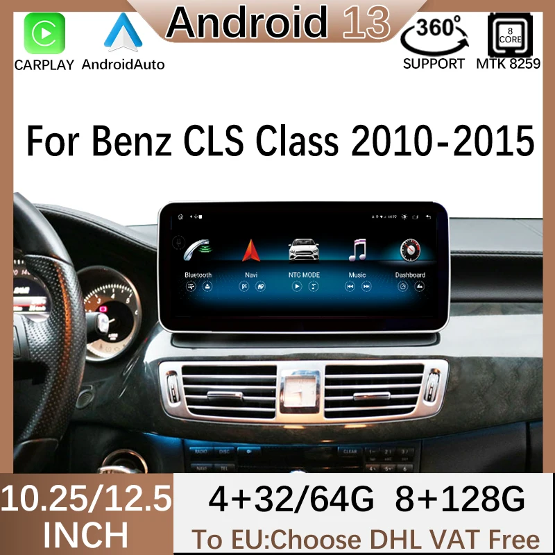 

Android13 GPS Navigation For Mercedes Benz CLS Class 2010-2015 Multimedia Video Radio Player Bluetooth MTK8259 128G 10.25" 12.5"