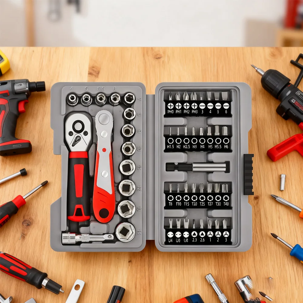 مجموعة سقاطة ومقاطع سريعة التحرير جديدة مقاس 1/4 بوصة، مفكات Cr-V من الفولاذ مع مفكات فيليبس/مشقوق لإصلاح السيارات والأدوات اليدوية #6