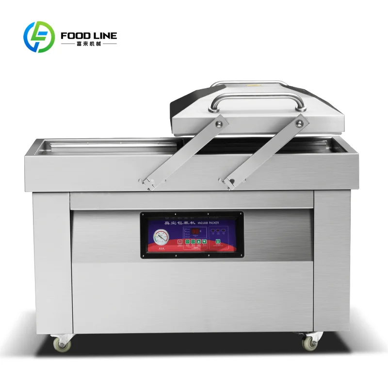 Customized Double Chamber Electric Automatic Vacuum Packing Machine with Paper/Pouch Packaging for Hardware & Textile Commodity