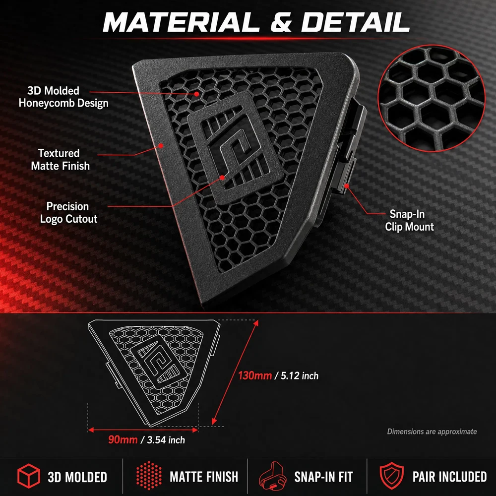 Motorcycle Accessories For Canam Ryker 600cc 900cc Ace Rally Sport Honeycomb 3D Printed ATV FUEL TANK INSERTS Side Tank Cover