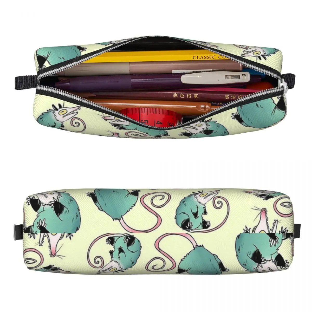 Trash Cats Opossum Possum Pencil Cases Pen Holder Bag Student Big Capacity School Supplies Cosmetic Pencil Pouch