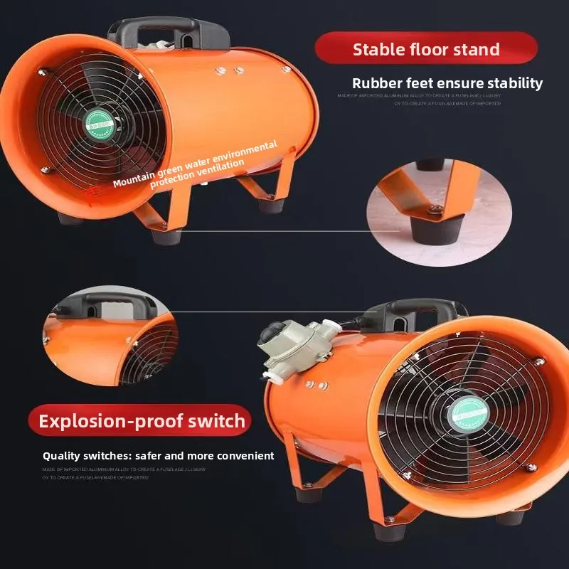 CX Portable Axial Fan Motor Switch, Marine Tunnel Underground Ventilation Operation 380v220V Ventilation