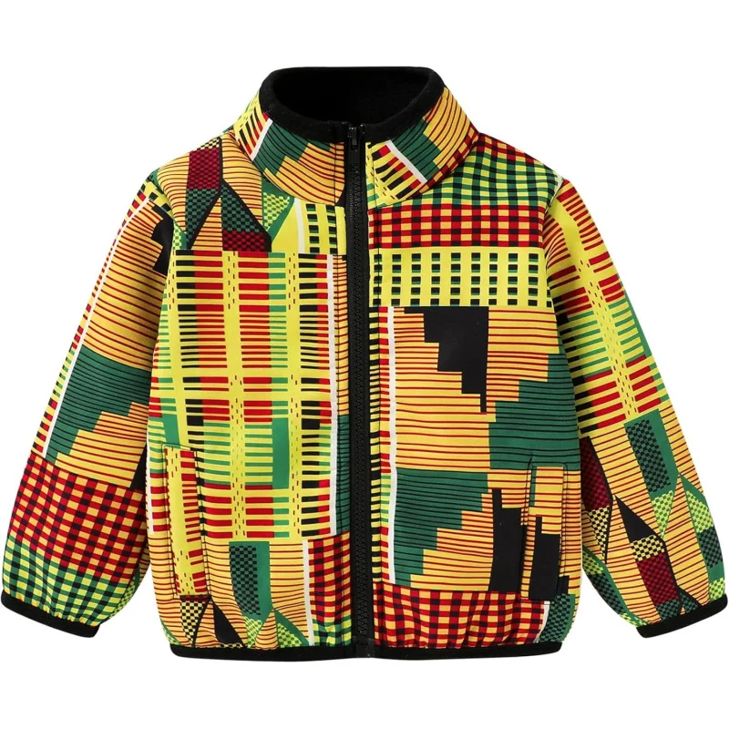 

Toddler Baby Boy Girl African Print Outfit Dashiki Ankara Clothes Little Kids Black History Attire