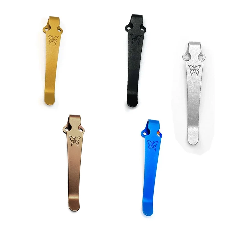 NEW Golden Color CNC Titanium Made Knife Deep Carry Pocket Clip Clamp For Benchmade Griptillian 551 Bugout 535 Mini-Grip 940