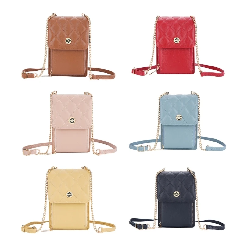 Pequena bolsa telefone crossbody para mulheres titular do cartão crédito corrente bolsa ombro carteira bolsas