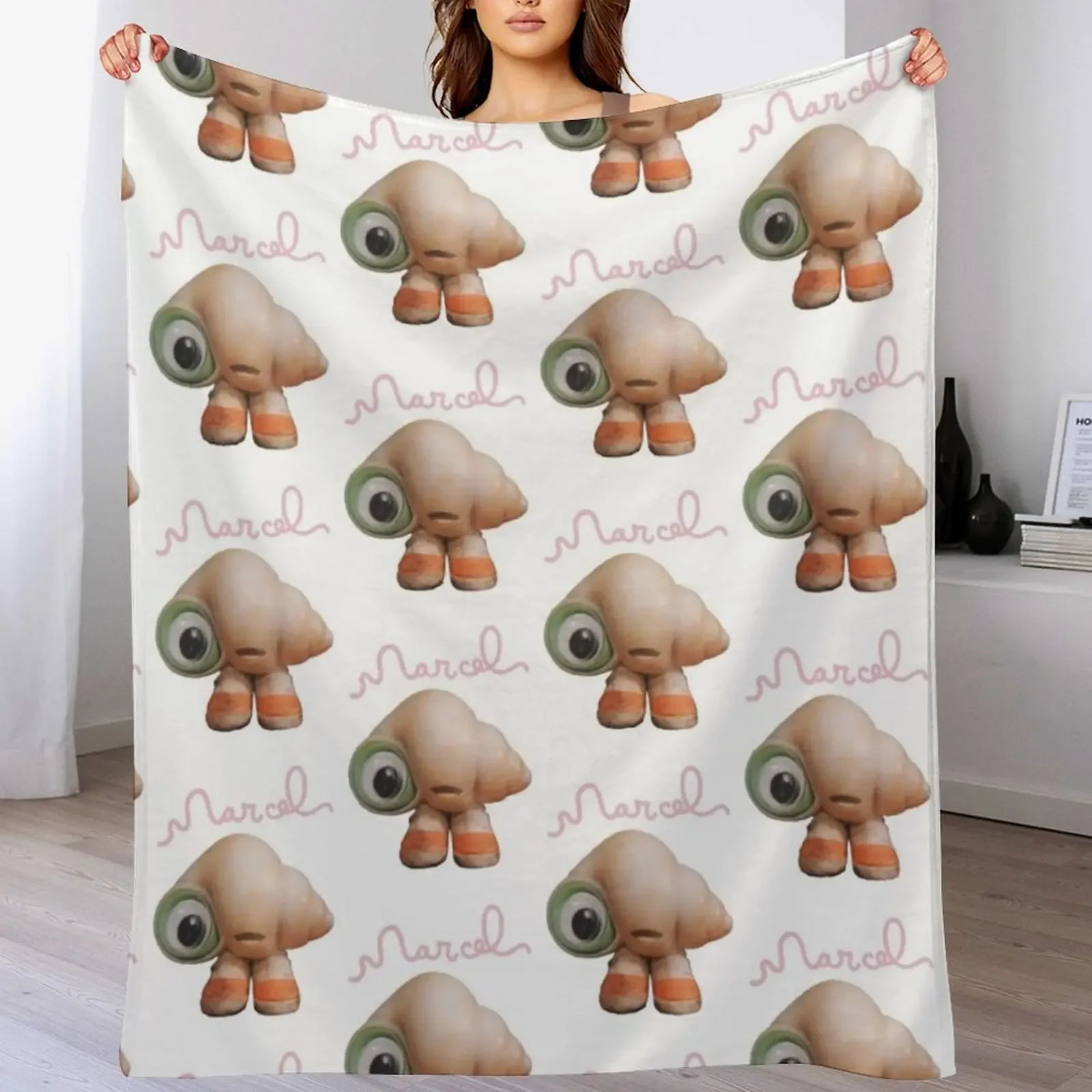 Marcel the Shell with Shoes On Live Action Throw Blanket Breathable Lightweight Blanket for Adults Kids