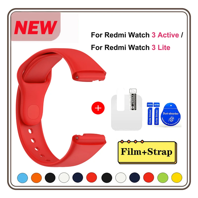 Silicone Strap For Xiaomi Mi Watch 3 Lite Mi poco Watch band For Redmi watch 3 Active Wrist Redmi watch 3 lite Bracelet