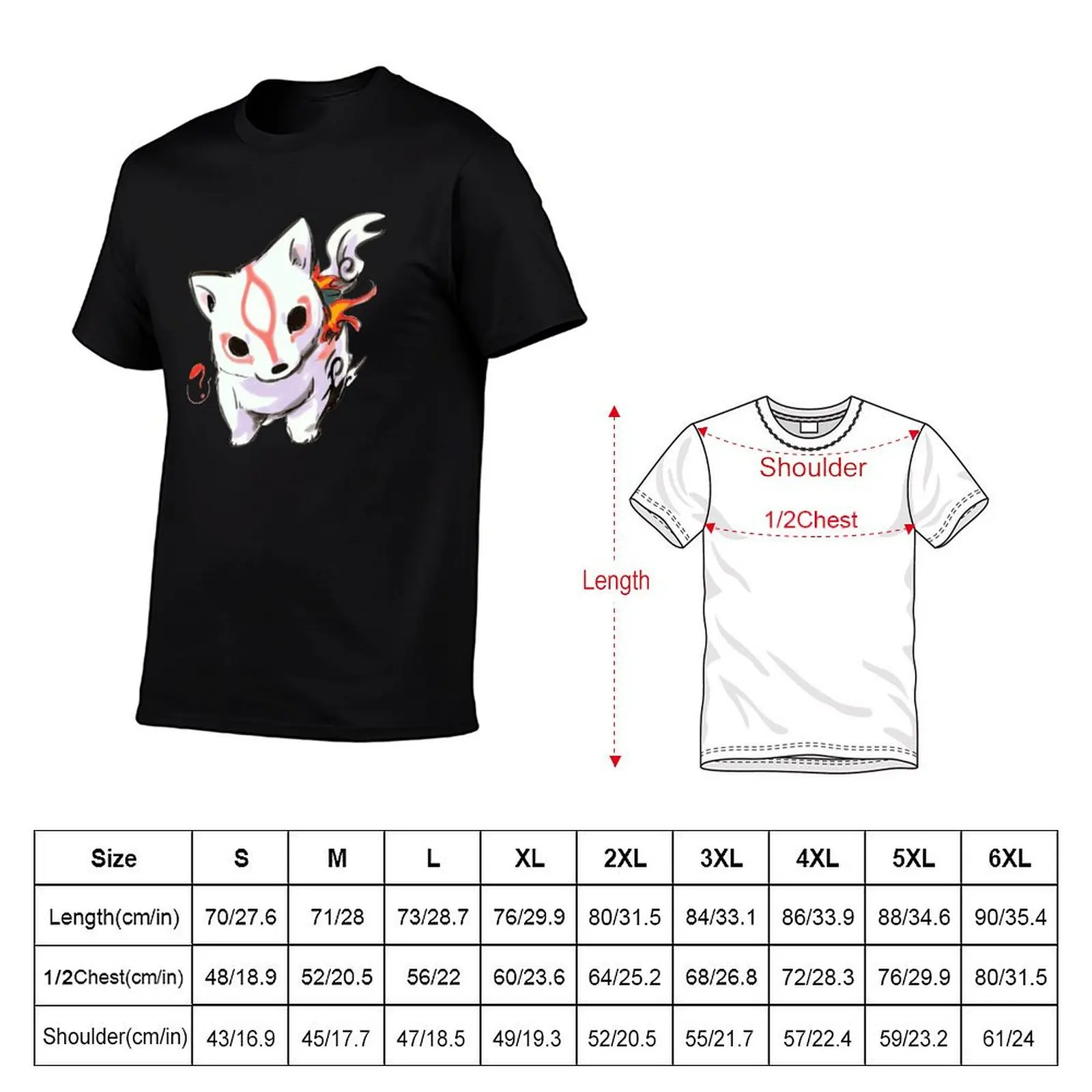 Baby Okami questioning T-Shirt man t shirts cotton t shirts for man cotton tshirt 100%