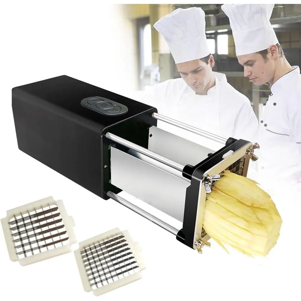 

Электрический резак Julienne из нержавеющей стали с 1/2 и 3/8 лезвиями для картофеля, моркови и огурцов