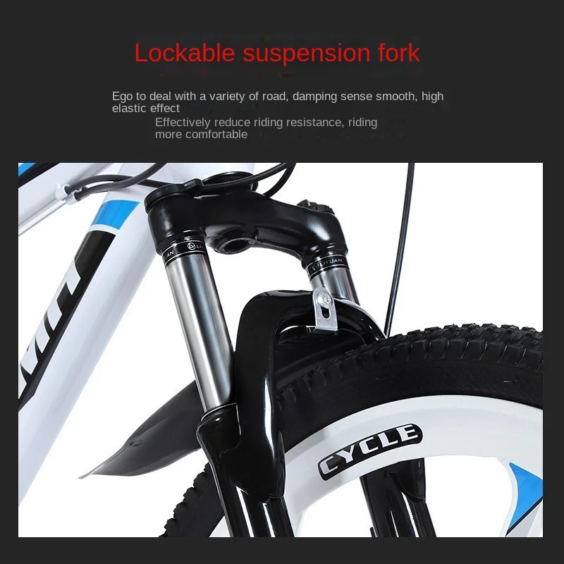 High Carbon Steel Mountain Bike 26 Inch Adult Student Off-road Variable Speed Male And Female Bike Bicycle Shock-absorbing Bike