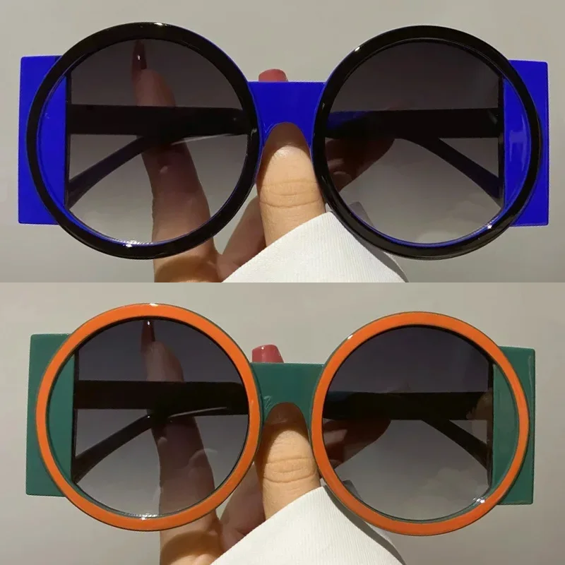 Round Sunglasses Fashion Beach Retro Trend Sunglasses UV400  Travel Street Photo Holiday Party Glasses