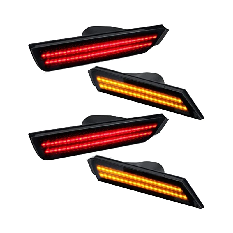 

Smoked Lens LED Side Marker Lights Parts Accessories For Chevy Camaro 2011-2015, Front Rear Bumper Sidemarker Lamps Reflectors