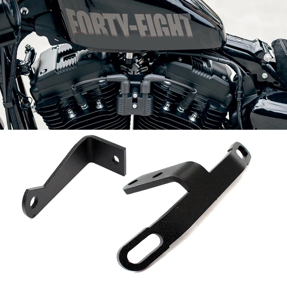 Motorcycle Ignition Key Rrlocation Kit And Coil Mounting Bracket For Harley Sportster Iron 883 1200XL Super Low Custom 2007-2022