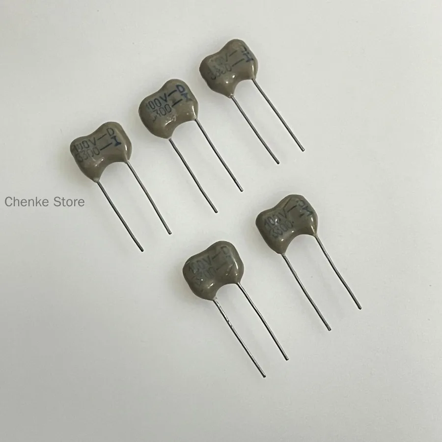 5PCS/brand new American 332J 3300PF 100V fixed pin silver mica capacitor with a pin spacing of 10MM