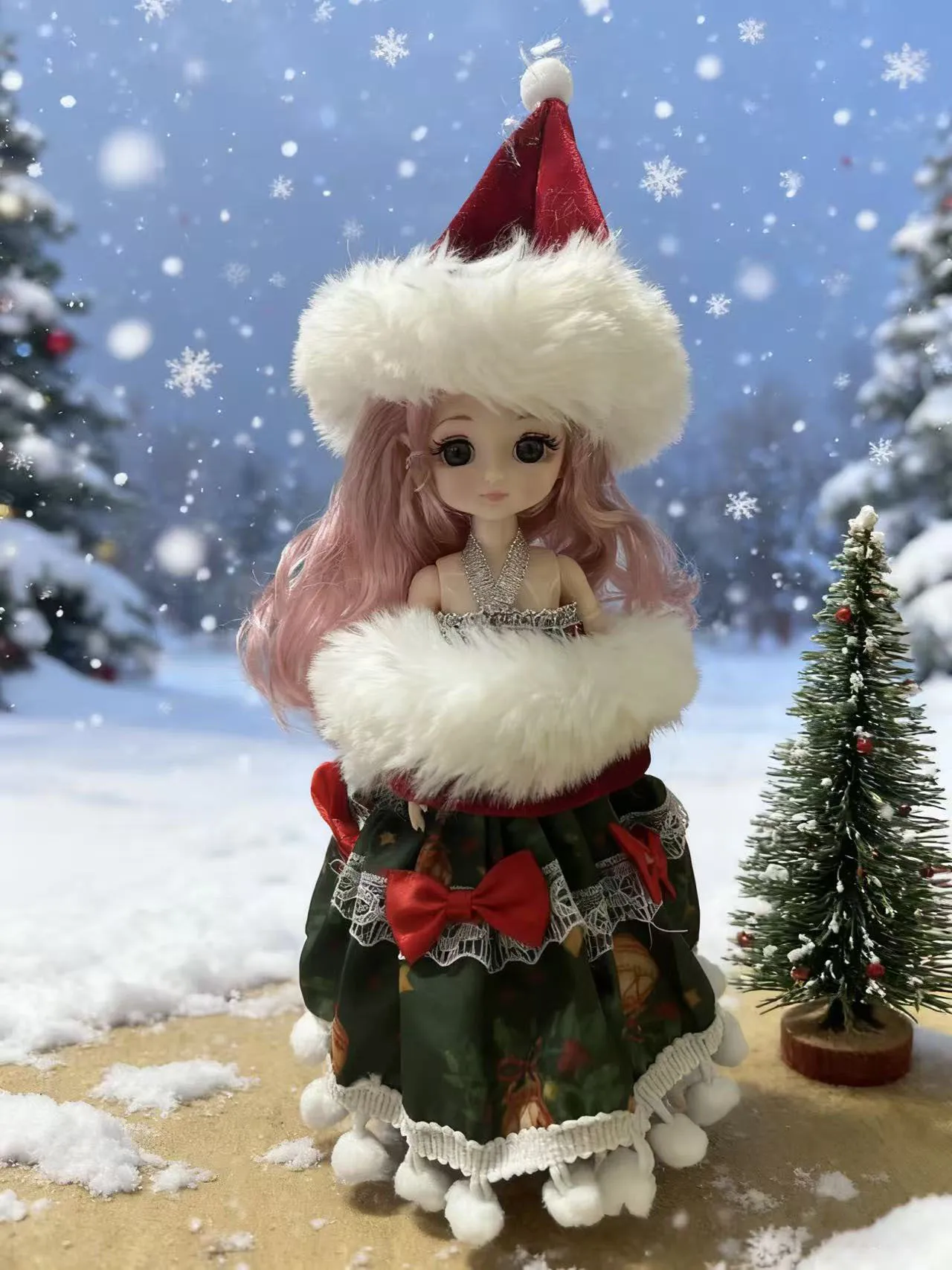 

9-дюймовая электрическая модная рождественская кукла принцессы со светодиодной подсветкой и музыкой, игрушки принцессы для девочек и детей, изысканный C