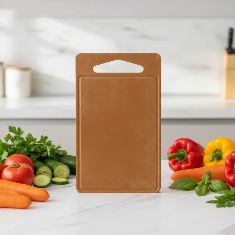 Wholesale Eco Friendly Wood Fiber Cutting Board with Handle for Kitchen Home and Camping Use
