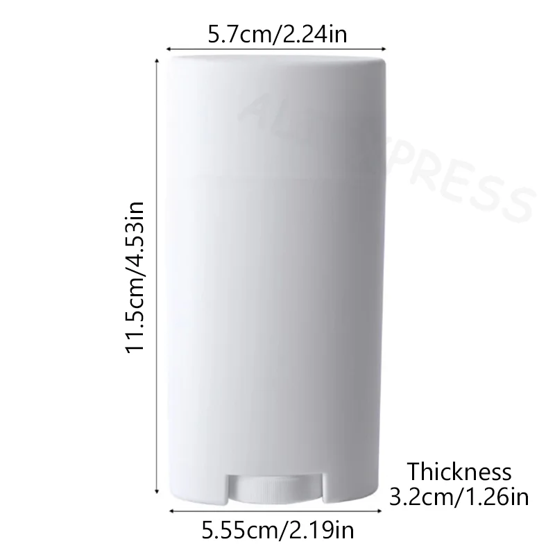 75g Refillable Portable Perfume Deodorant Containers White Plastic Empty Lip Balm Tube Cosmetic Lipstick Tubes