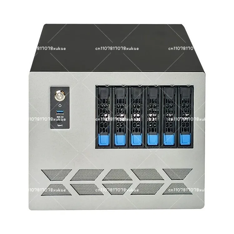 NAS Chassis 6 + 4 Multi-disk Hot-swappable MATX Dual Power Supply Flying Bull Home Office Desktop Storage Water-cooled Server