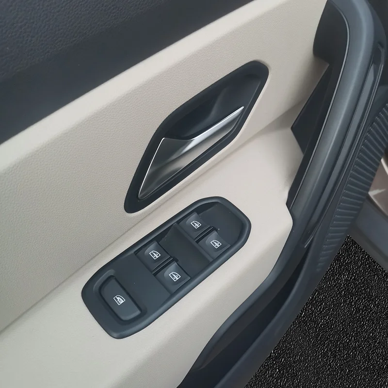 For Dacia Renault Duster 2018-2023 Window Glass Switch Cover Overlay Trim Panel Chrome Car Styling Accessories 4PCS