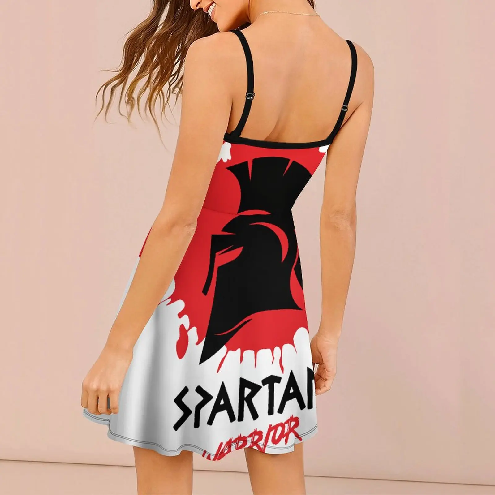 Sexy Spartan Sparta Warrior Helmet 20 Women's Sling Dress Humor  Vacations  Woman's Dress Strappy Dress Top Quality