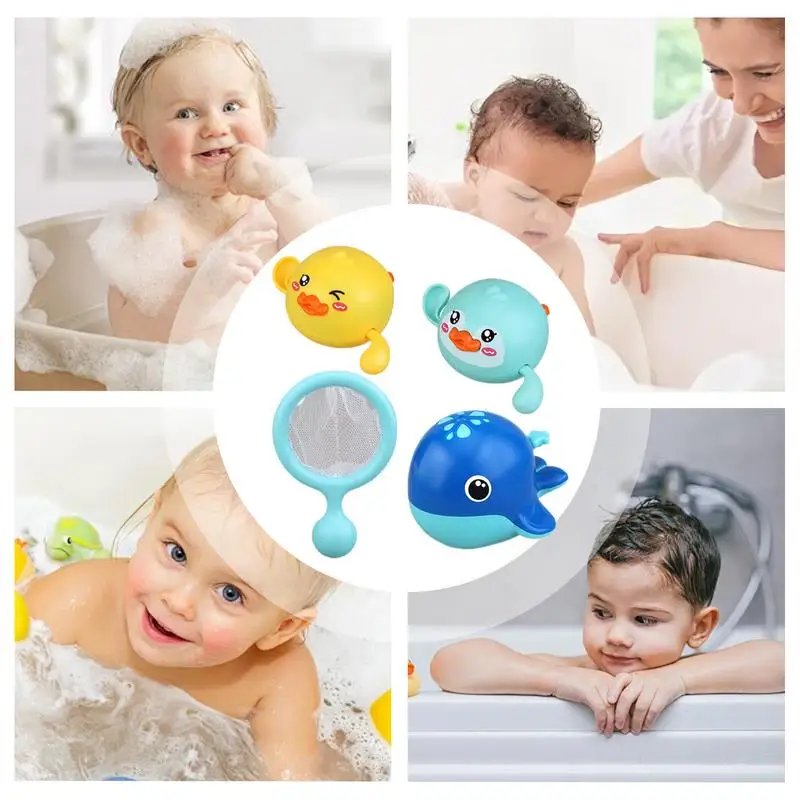 Kids Pool Toy Sea Animal Swimming Toys Kids Bathtub Sprinkler Colorful Fishing Play Set Bathroom Pool Accessory For Easter