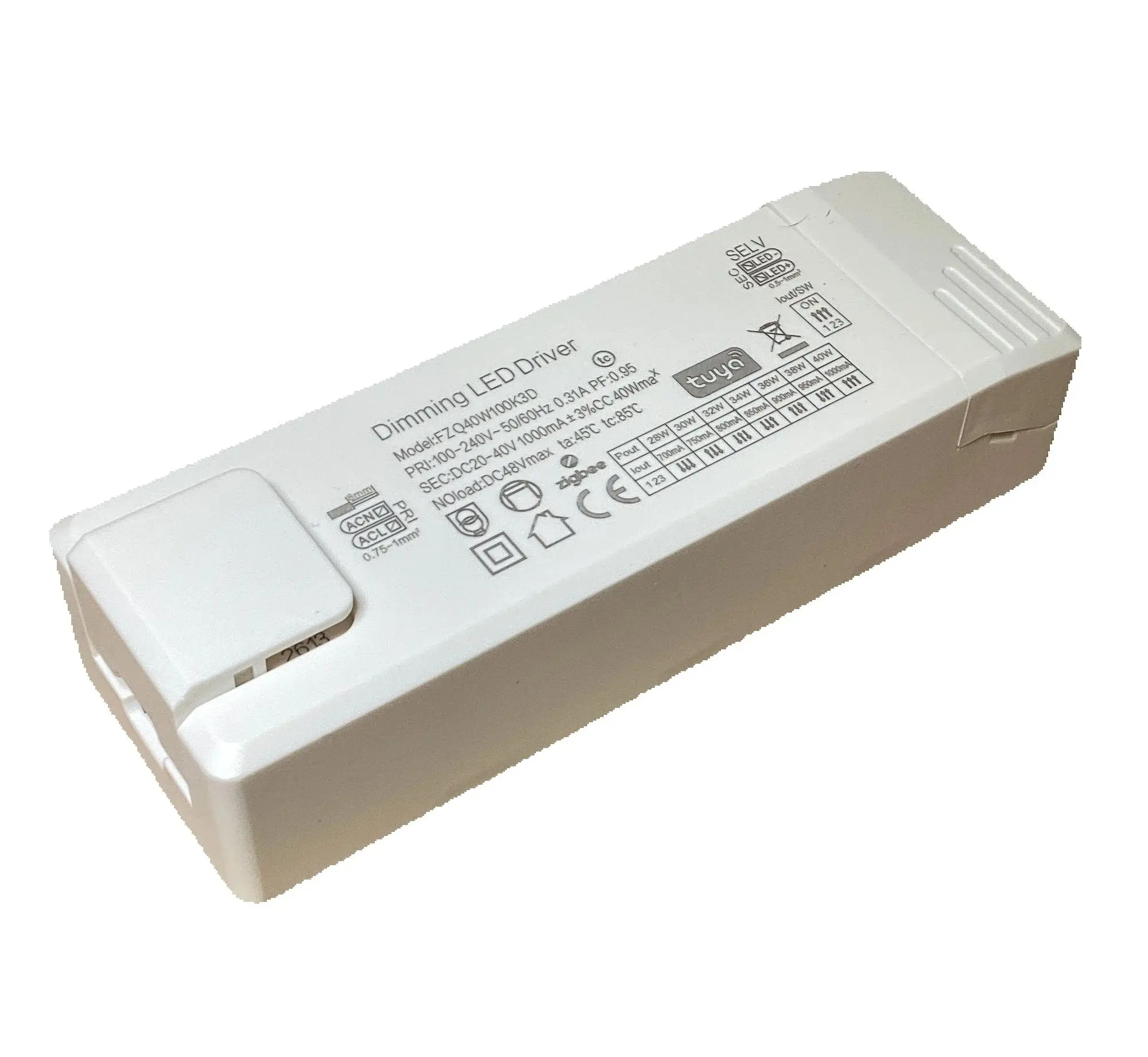 40W 750~1000mA*1ch Zigbee CC LED Driver 700mA 750mA 800mA 850mA 900mA 950mA 1000mA