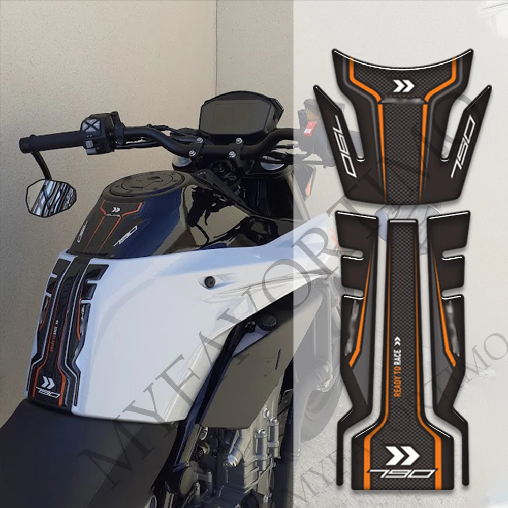 Motorcycle For 790 Adventure R 2019 2020 2021 2022 Tank Pad Gas Tank Grips Side 3D Stickers Knee Grips Protectors Decal Kit