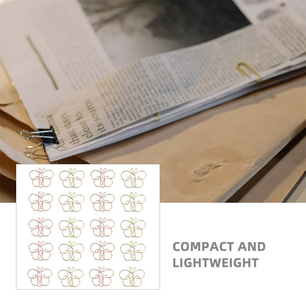 30Pcs Decorative Butterfly Paper Clips Artistic Design for Documents Journals Travel Portable Versatile Cute Paper Clips