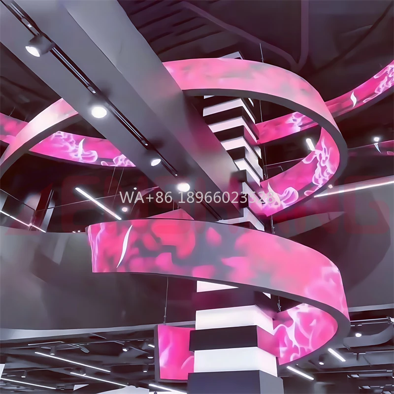 

High-Contrast Fine-Pitch Flexible LED Video Wall Bendable LED Panel Digital Signage for Commercial Advertising Trade Show Events