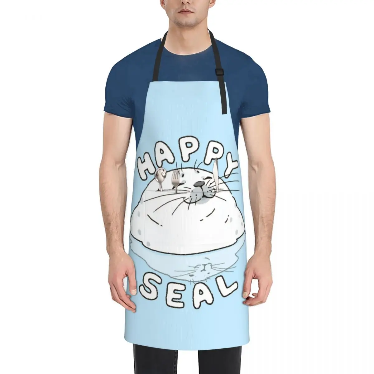 

Happy Ringed Seal Apron men Womens Dresses Men's Kitchen Kitchen And Household Goods Apron