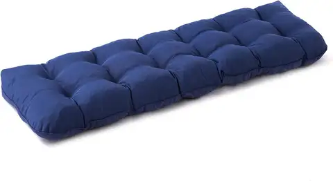 Waterproof Outdoor Bench Cushion 48x18x5 Inch, Navy Blue Tufted Patio Seat Pad for Furniture