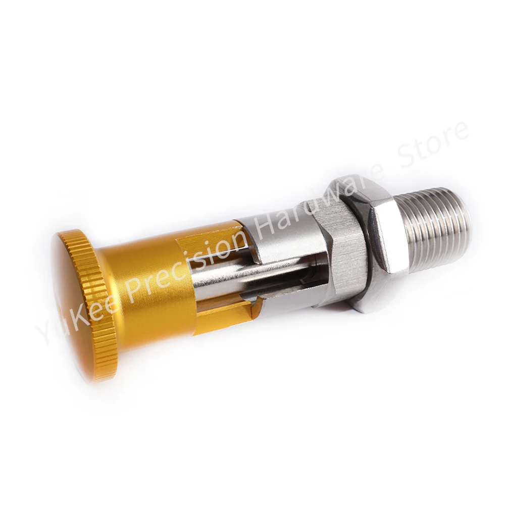 YK210 Indexing Plunger Spring Loaded Plunger Indexing Pin Self Locking Reset Ball Head Positioning Bolt With Nut