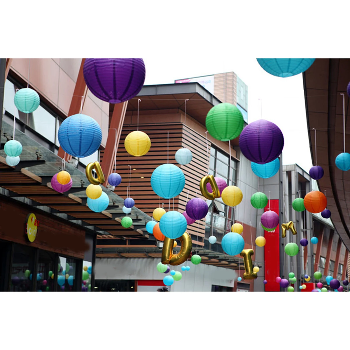 

10Pcs Folding Paper Lanterns Lightweight Durable Cotton Decorative Hanging Lamps for Home Parties Weddings Reusable Long-Term