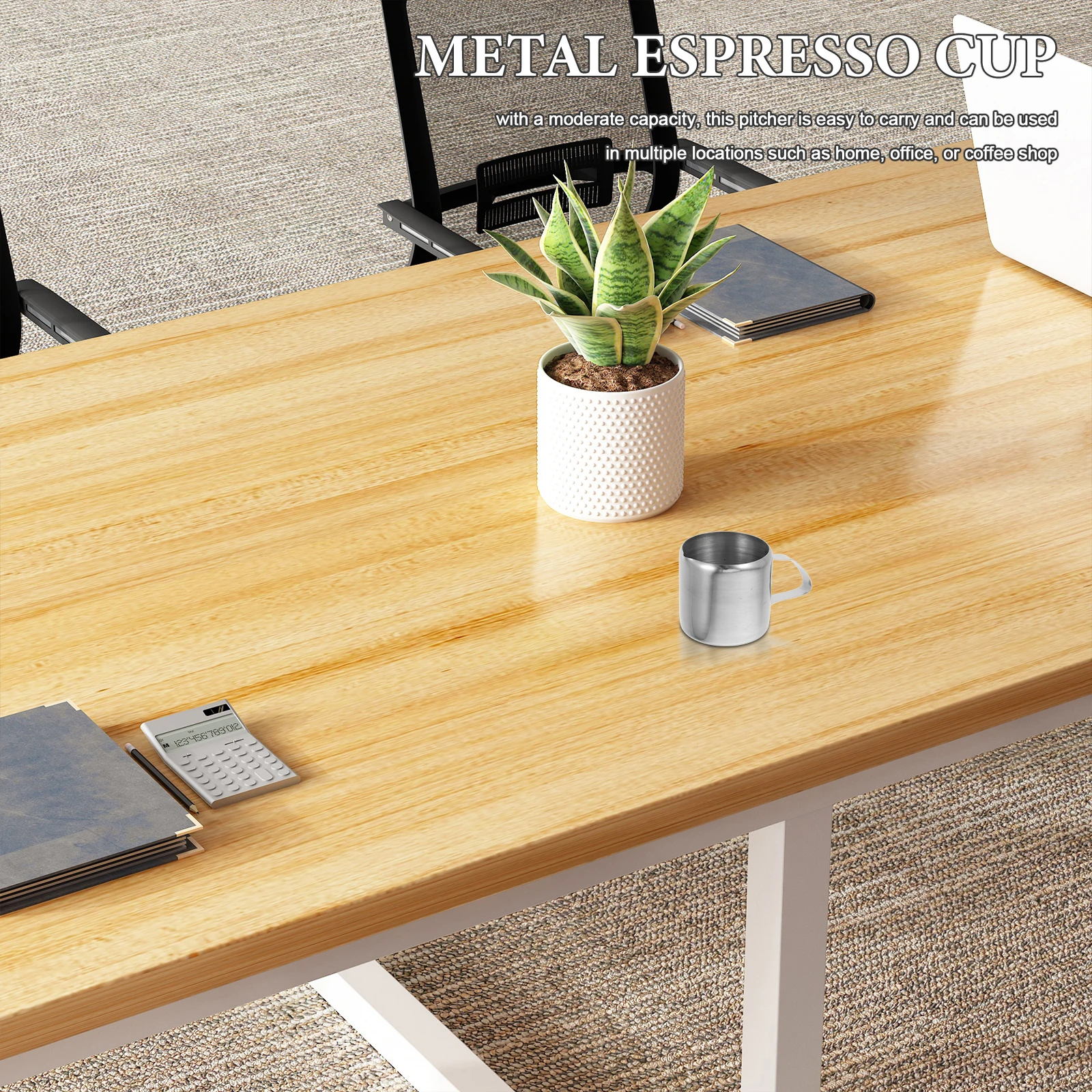 

2Pcs Stainless Steel Milk Frothing Pitcher Coffee Espresso Latte Milk Frother Cup Portable Handle for Frothing Mug