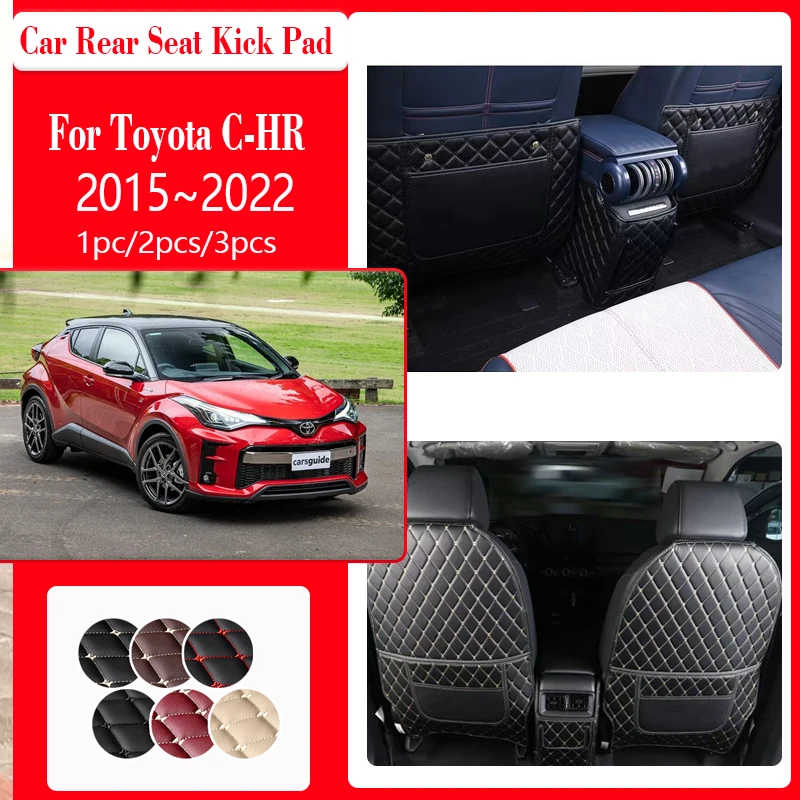 

For Toyota C-HR CHR C HR Shīeichiā AX10 AX50 2016~2022 Car Seat Kick Mats Baby Back Seat Pad Armrest Box Carpet Auto Accessories