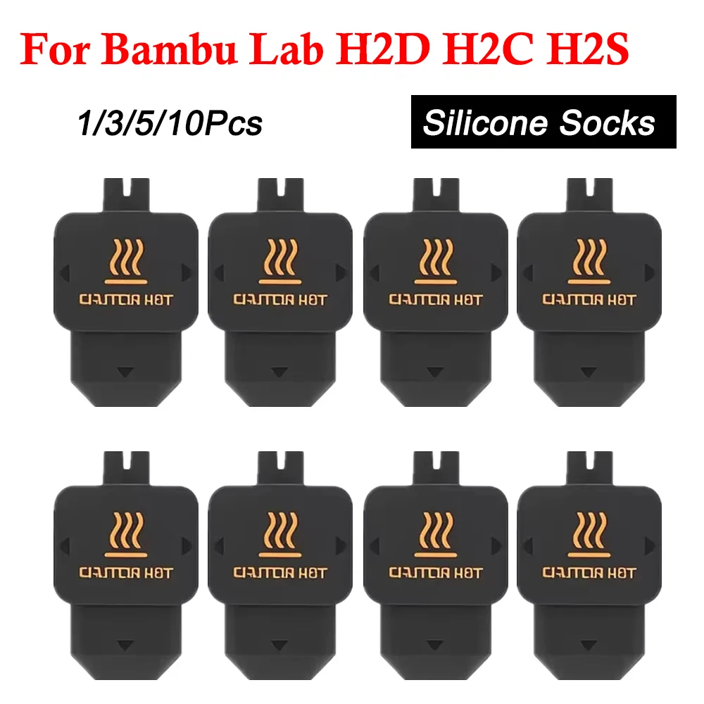 Für Bambu Lab H2D H2C H2S Silikonhülle 3D-Drucker-Teil Hotend-Schutzabdeckung Wärmeisolierung Bambulab H2d Silikonsocke