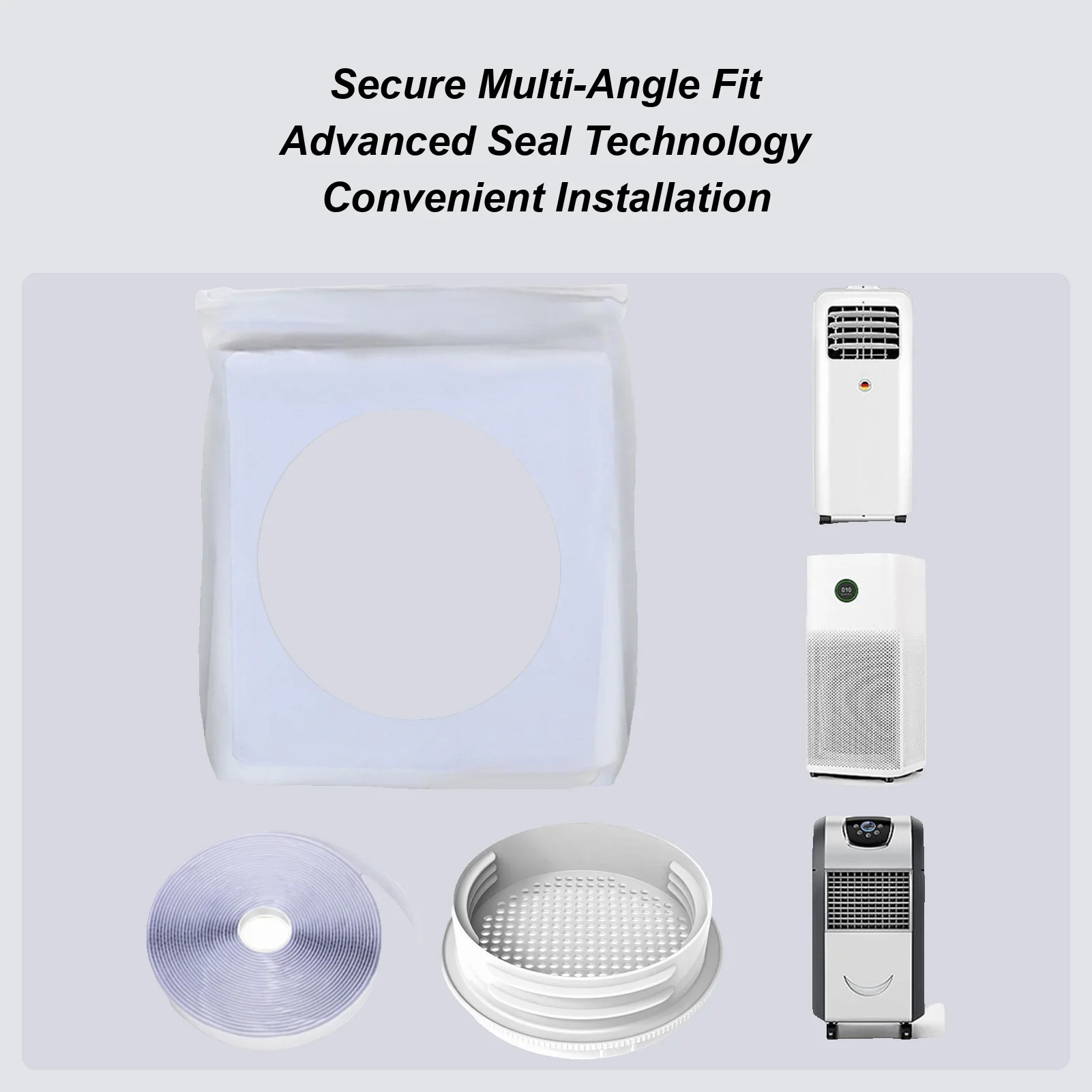 

Portable AC Window Vent Kit Portable Air Conditioner Vent Window Kit Seal Panel Replacement Parts Adjustable Air Conditioner