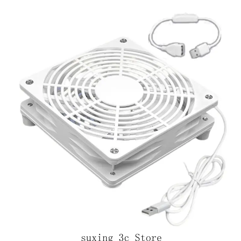 USB PC Router Fan Cooling Fan 1800rpm Speed Portable Cooling Fan Replacement for Router Modem Box Electronics