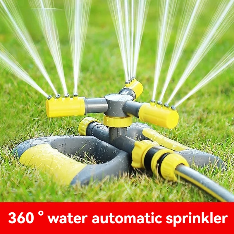 NEW 360 Degree Automatic Rotating Garden Lawn Sprinkler Yard Garden Large Area Coverage Water Sprinkler Irrigation Water Sprayer