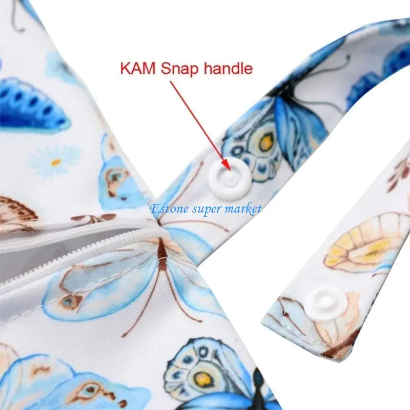 

090B Cartoon Print Wet Dry Nappy Zipper Handbag Stroller Carry Pack for Babies