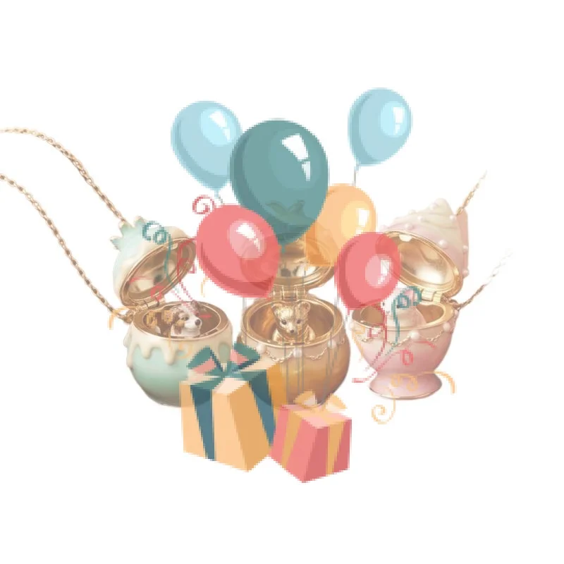 Miniature Food Play Necklace Creative Ice Cream Dessert Candy Jar Pendant Opening Animal Design Jewelry for Birthday Gift