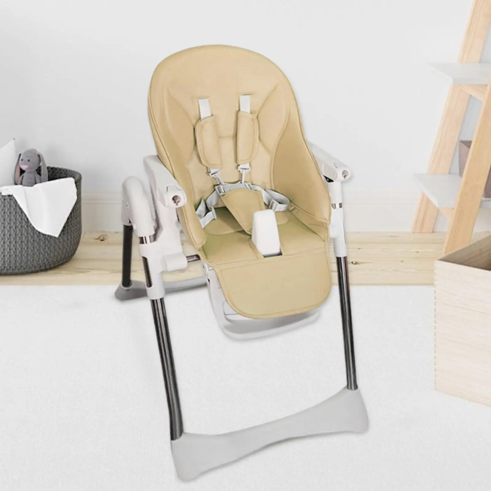 Baby Stroller Leather Cushion Baby Dining Chair Leather Cover PU Composite Sponge Cushion Baby Cover Chair Seat Case Accessories
